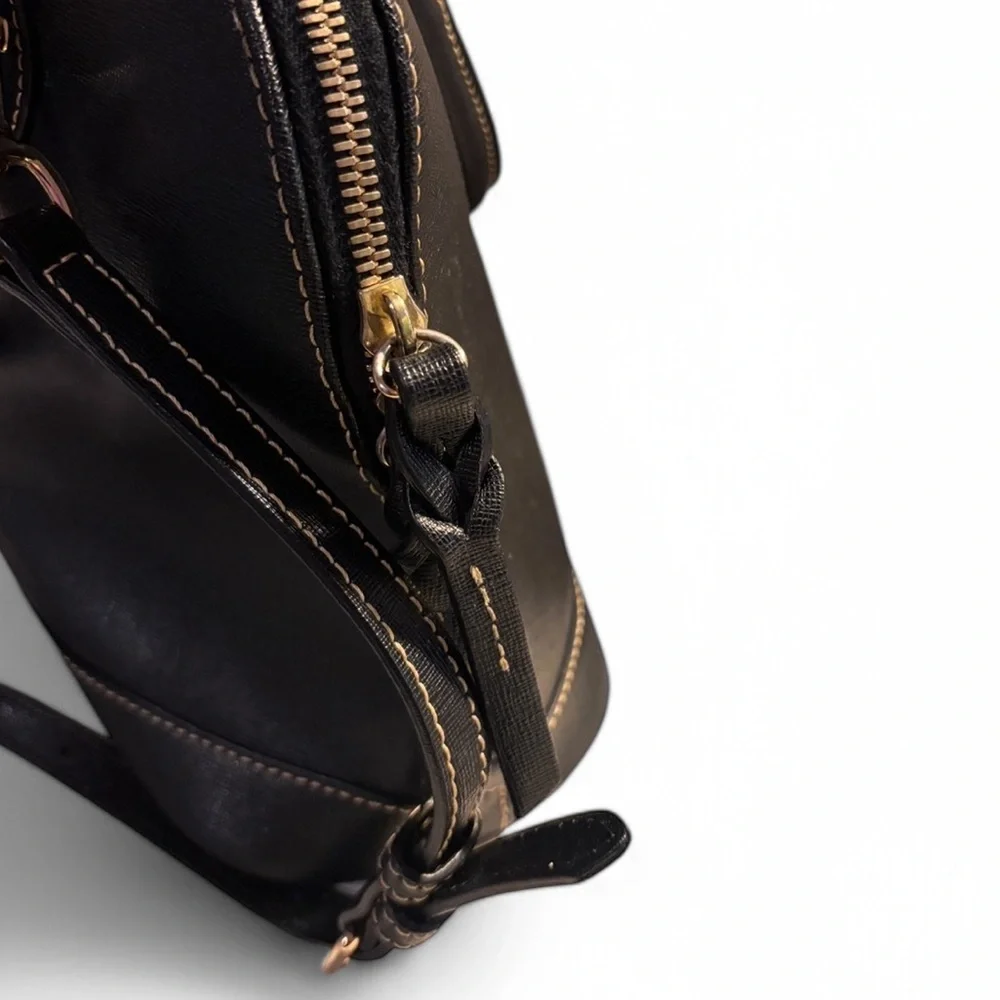 Dooney & Bourke Black Leather Satchel - Picture 3 of 7